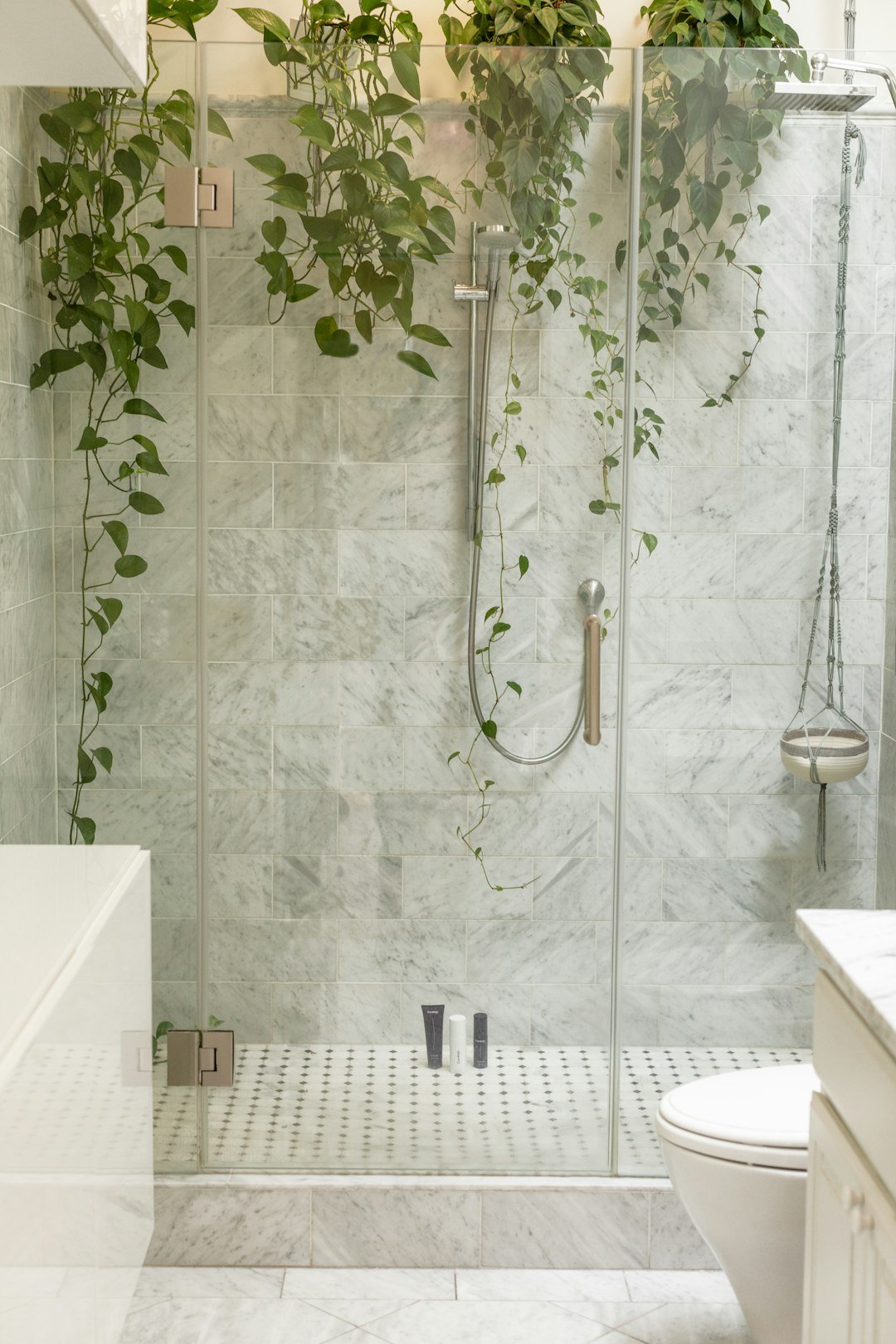 Photo by Curology clear shower stall